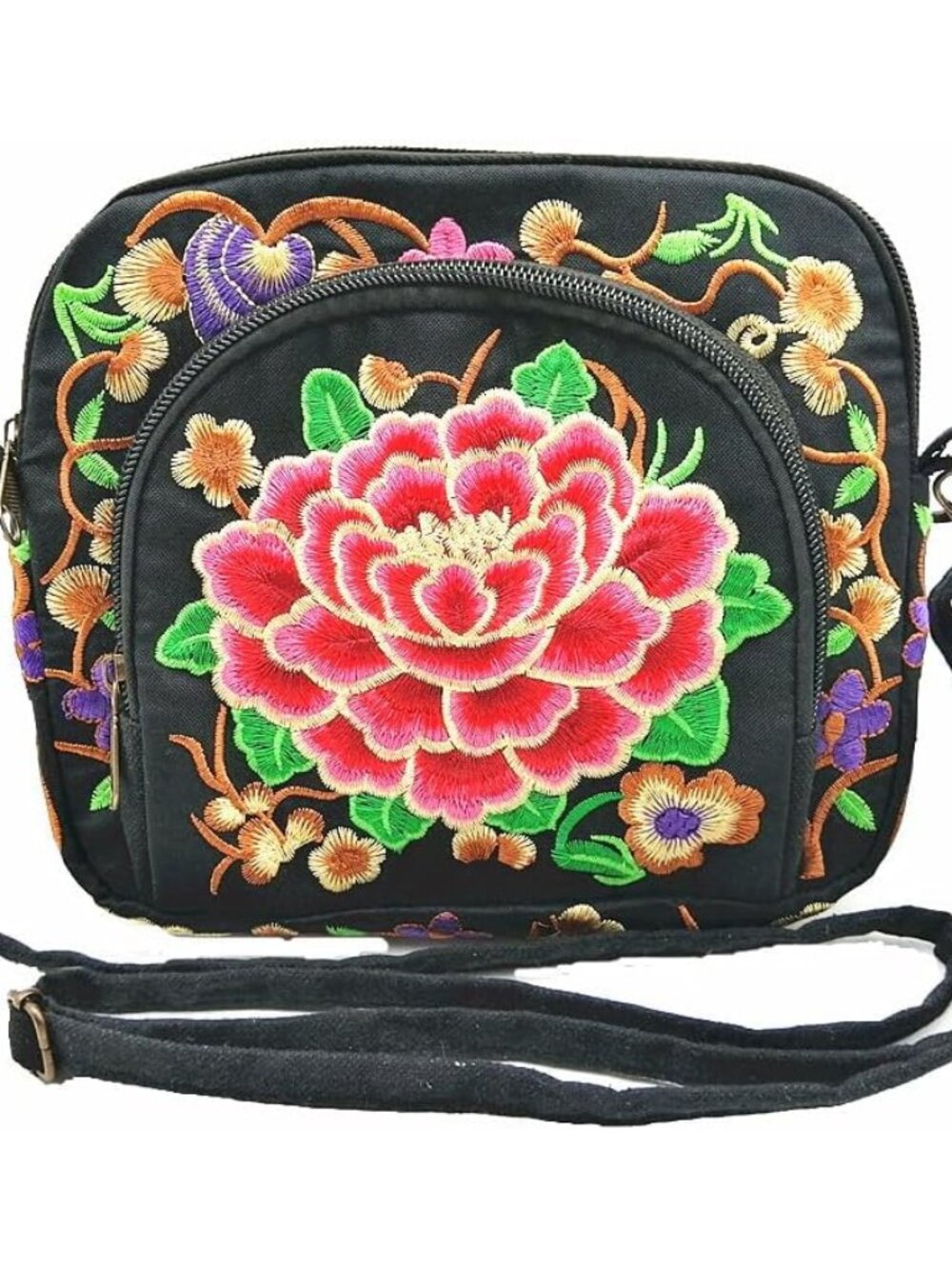 Crossbody Purses for Women, Embroidered Small Crossbody Bags Floral Crossbody Ce